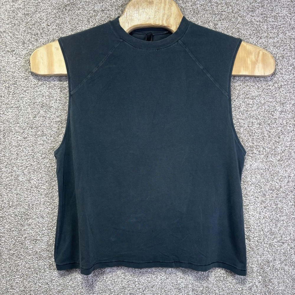 Skims Tank Top Womens 4X Plus Gray Crew Neck Sleeveless Stretch Jersey Casual